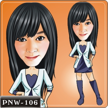 女生人像Q版漫畫PNW-106